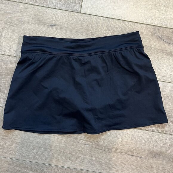 Lands' End Swim Skirt Black‎ Sporty Bottom Size 6 Figure Control Liner - Picture 1 of 6